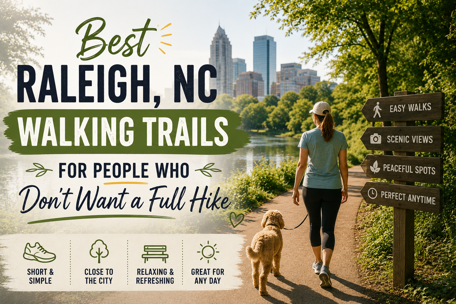 Scenic walks near Raleighs skyline