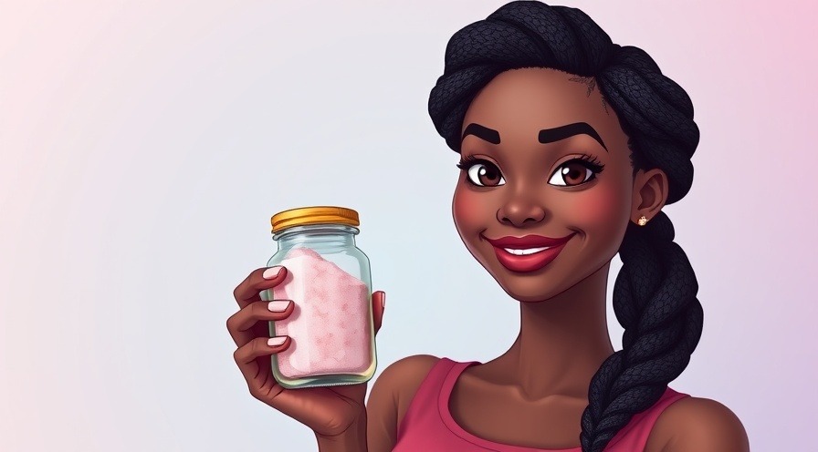 Young woman holds pink salt, promoting balanced diet and sodium intake awareness.