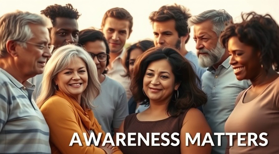 Diverse adults with determined expressions supporting leukemia awareness, 'AWARENESS MATTERS' text.