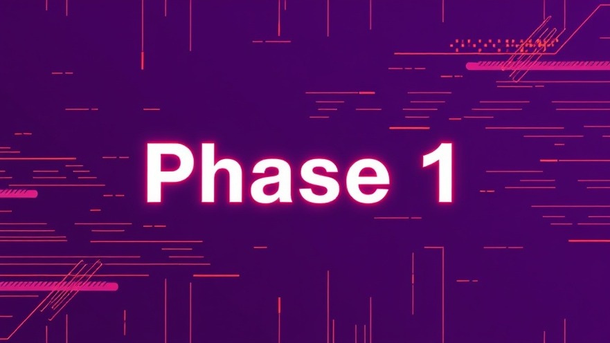 Phase 1 on a purple background with orange digital details