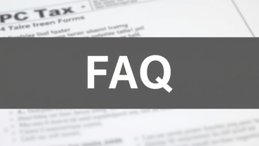 Blurred tax forms with 'FAQ' text, capturing essential tax-related inquiries.