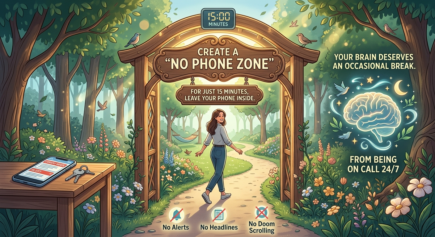 No Phone Zone in Backyard