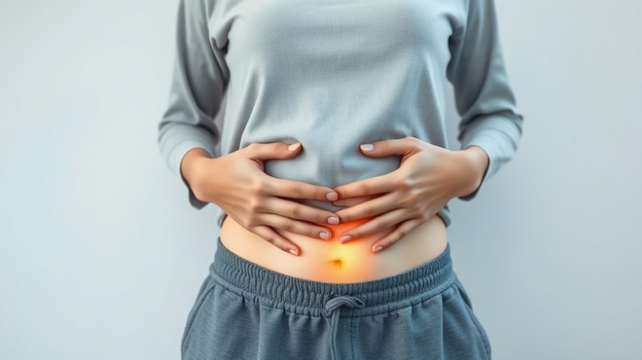 Calm individual highlighting abdominal health, focusing on the peritoneal cavity.