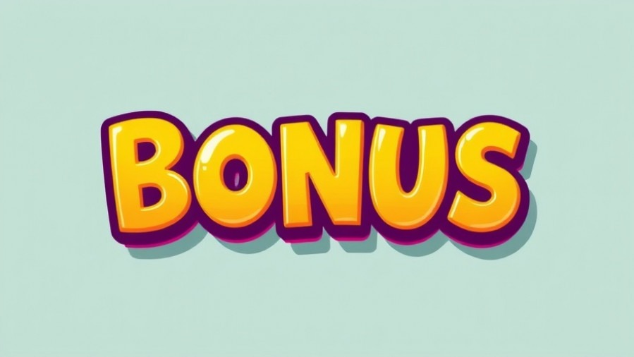 Colorful 'Bonus' text in a playful design celebrating an alternative view