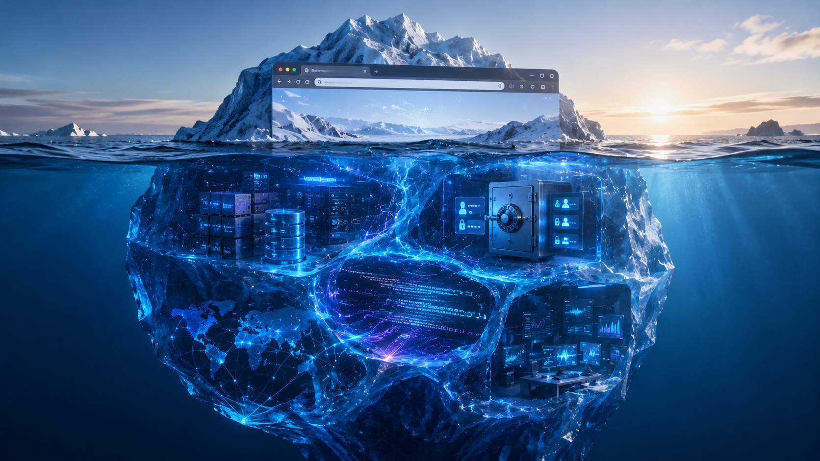 Digital iceberg of the tech world