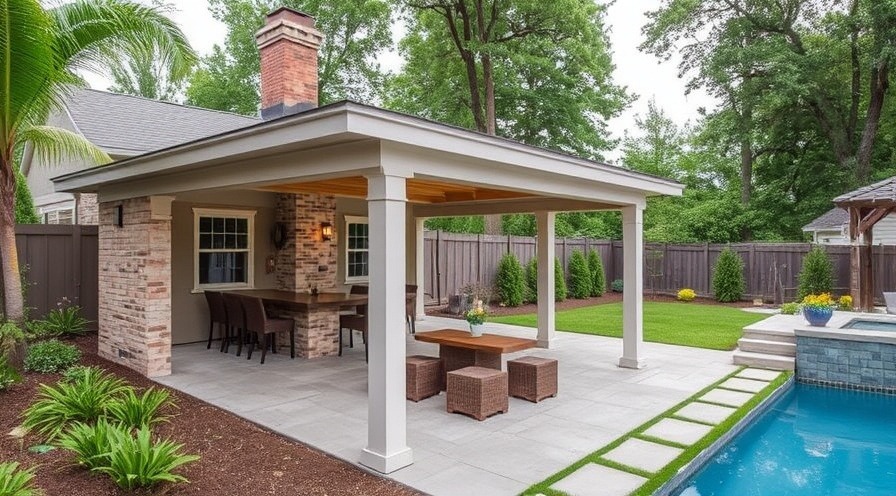 Elegant backyard structure showcasing a functional space foundation.