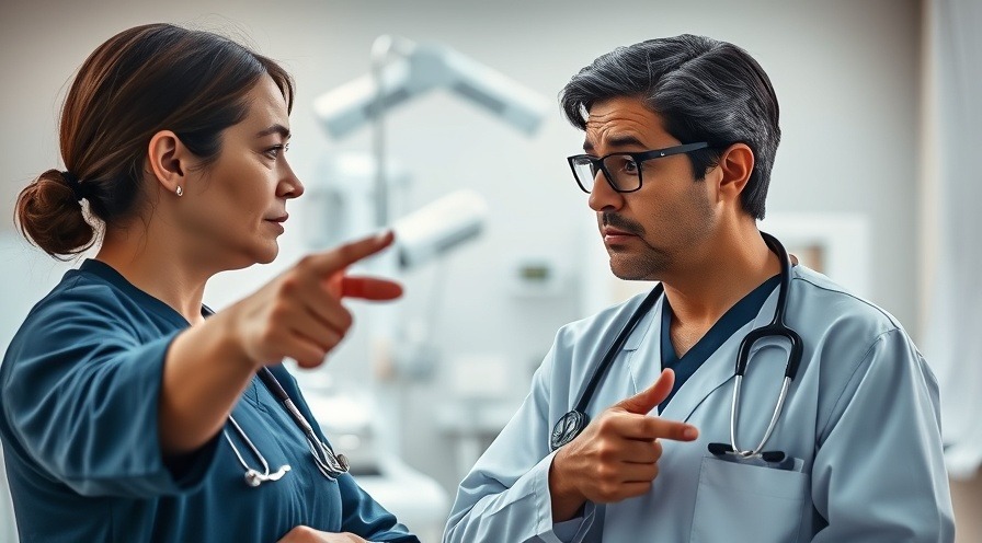 Doctors discuss urinary health and pelvic floor health in a clinical setting.