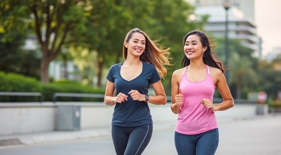 woman and friend exercising for mood and physical health and vitality.