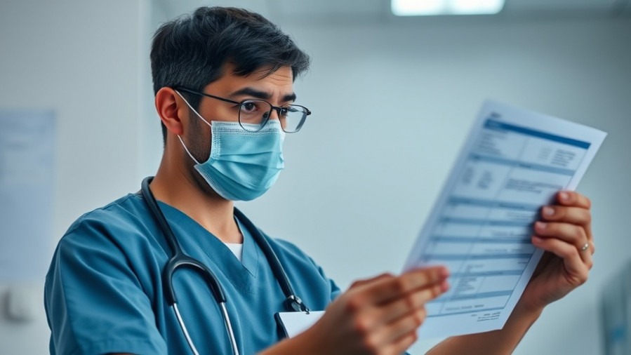 Healthcare provider examines lab results, concerned about coagulation cascade effects.