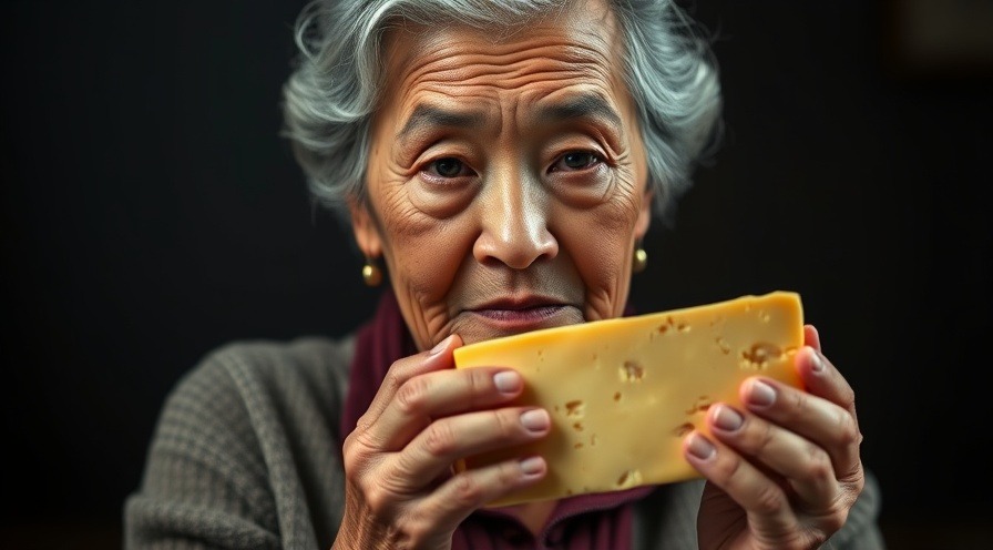 woman warns against foods that harm heart health, emphasizing heart health tips for seniors.