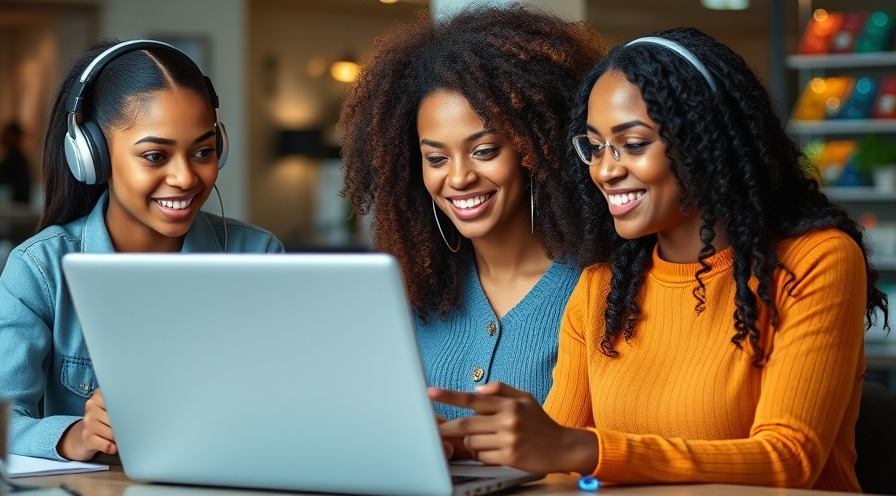 young women, ages 19-20, exploring IT learning opportunities.