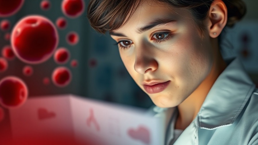 Scientist examining how blood transports carbon dioxide; focus on vitality and detail.