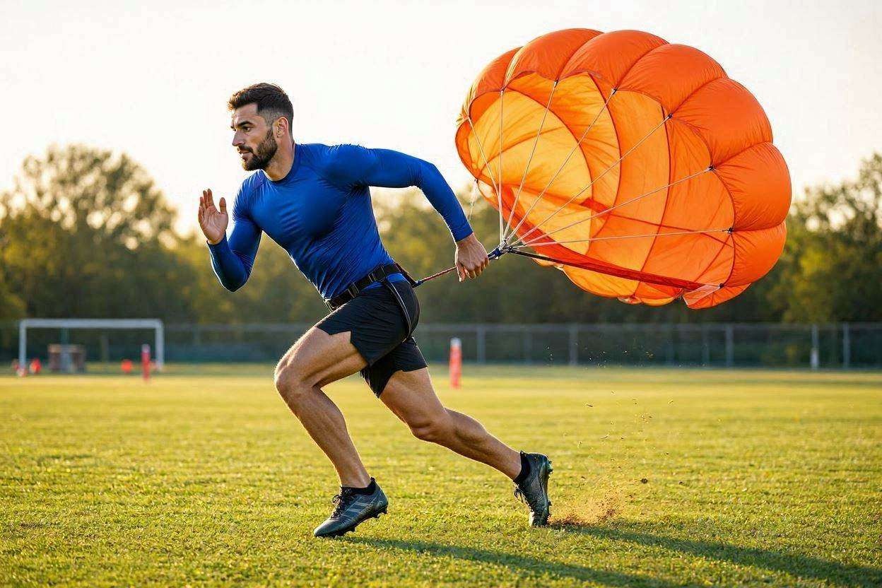 Focused Athlete Training with Parachute Resistance
