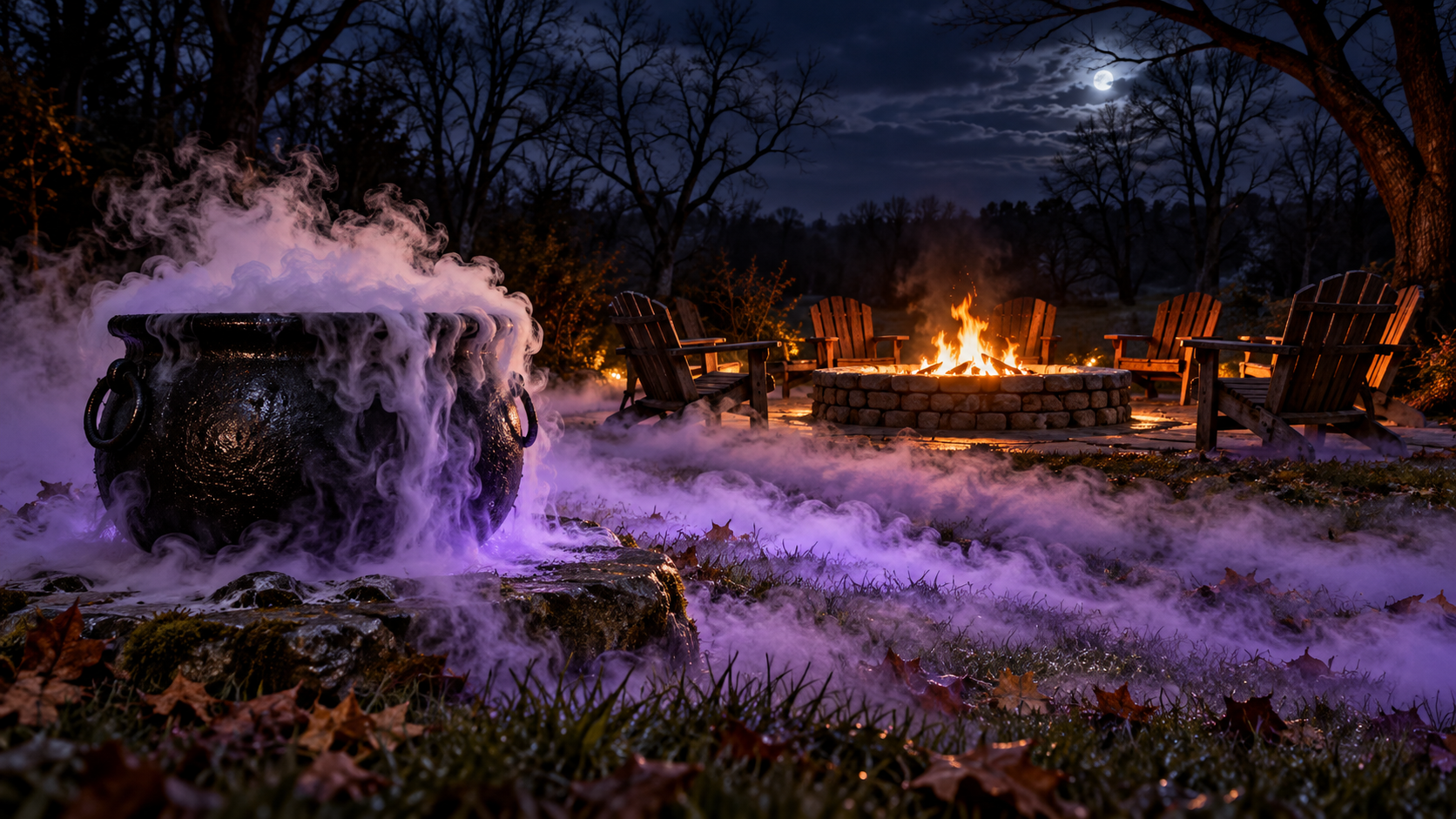 Cauldron, Violet Fog, and Firelight