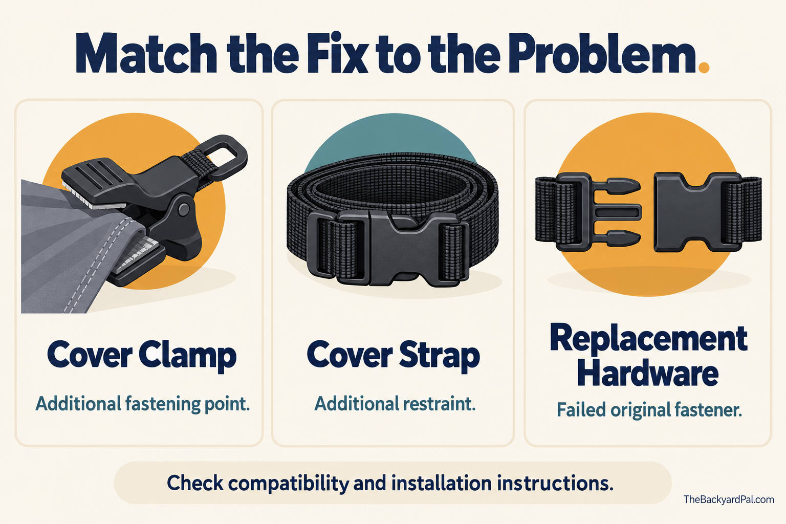 Patio cover fastening guide