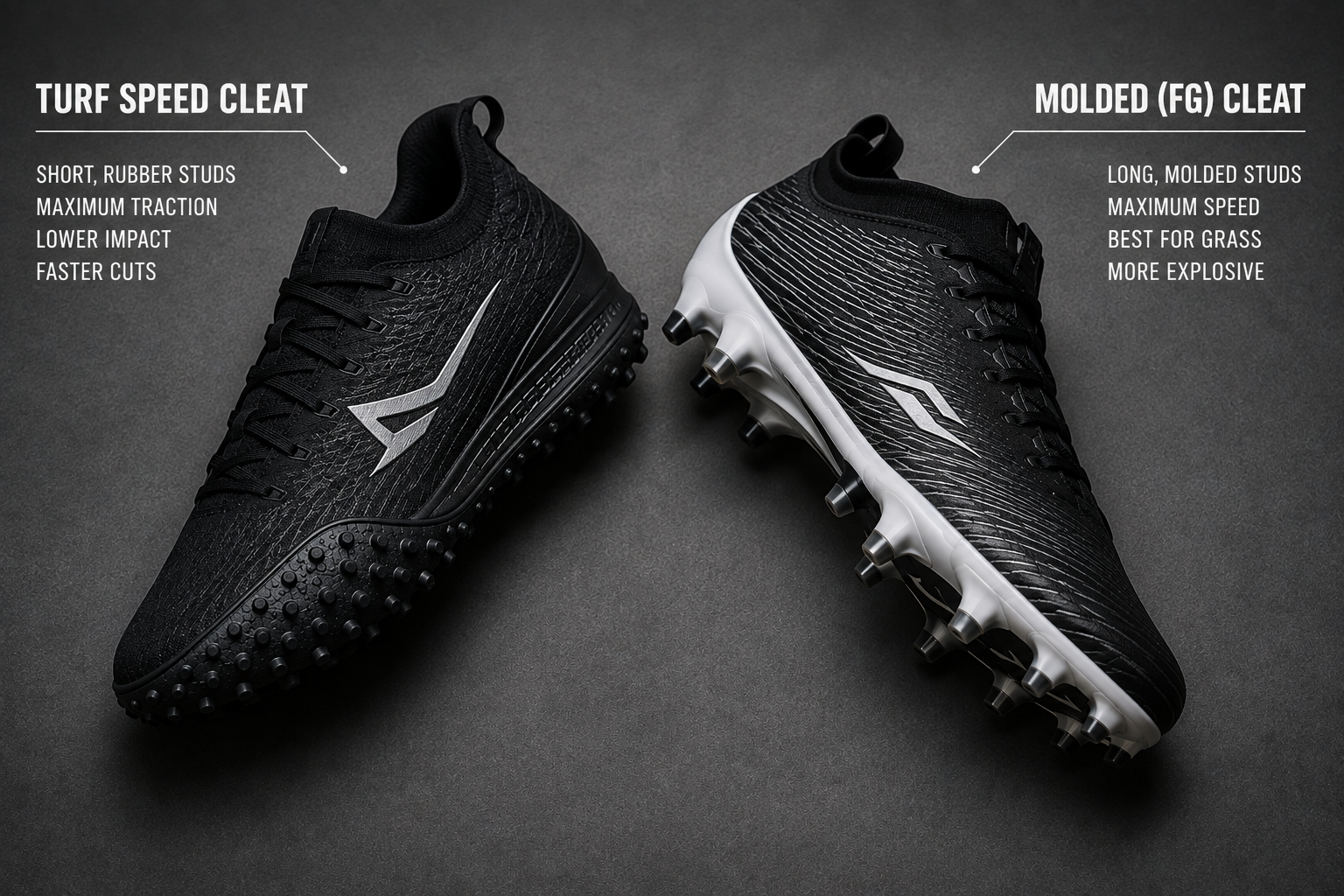 Turf vs. Molded Cleat Comparison