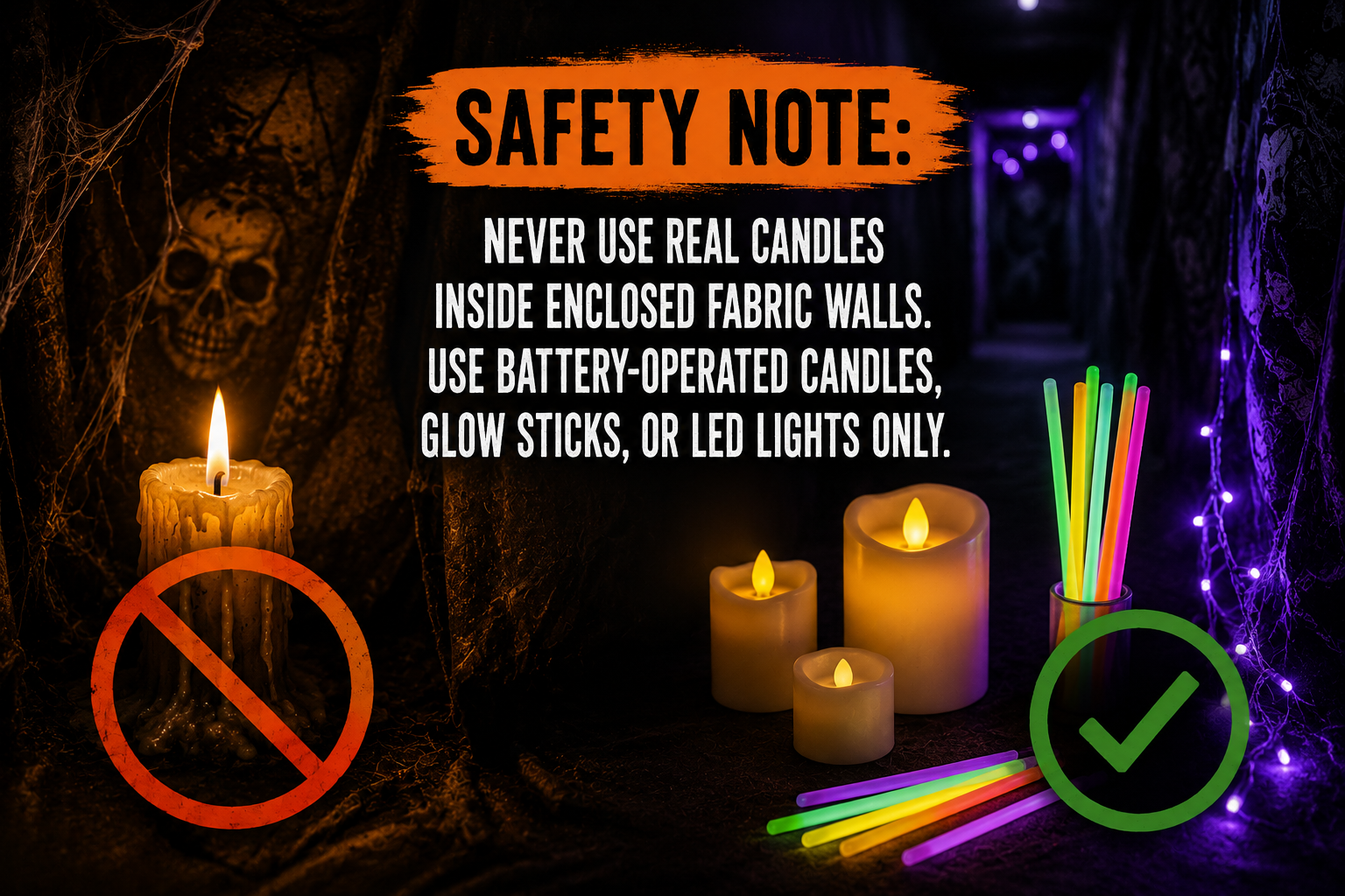 Halloween safety choose LED over candles