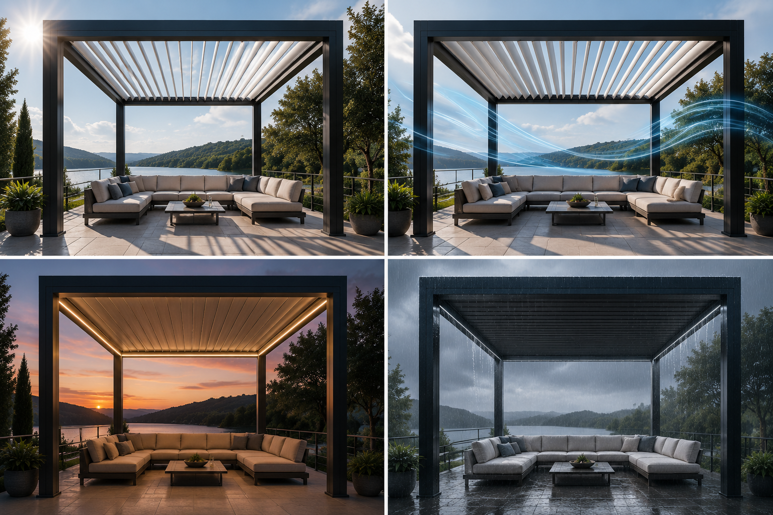 Pergola in all weather conditions