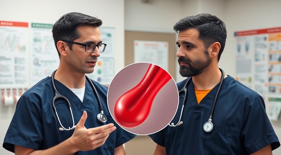 Two medical professionals discuss blood clot symptoms and DVT prevention.