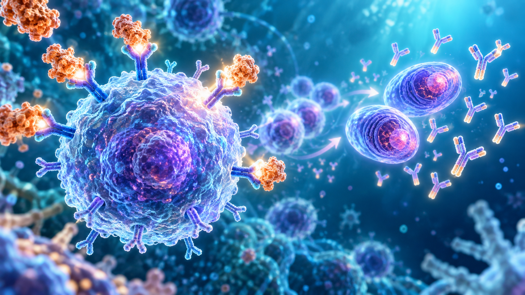 B cell activation illustration 