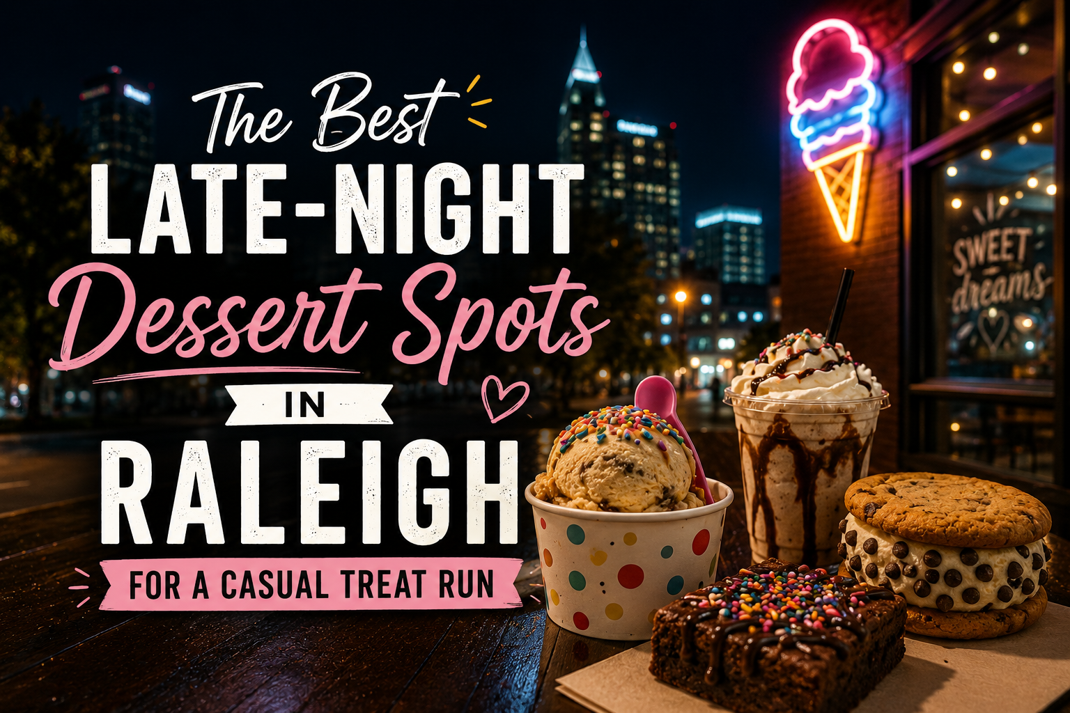 Late-night dessert cravings in Raleigh