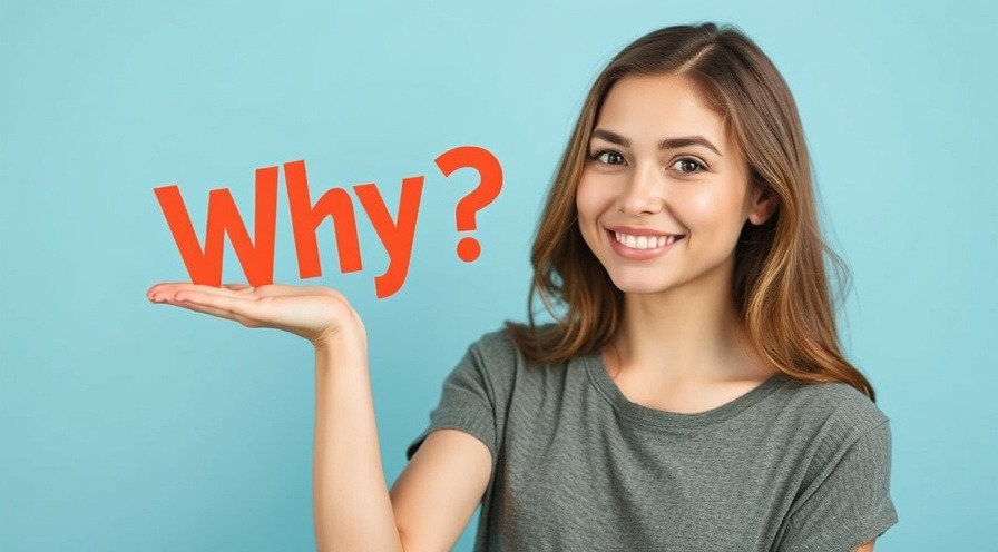 smiling young woman asking 'why?' in a pose.