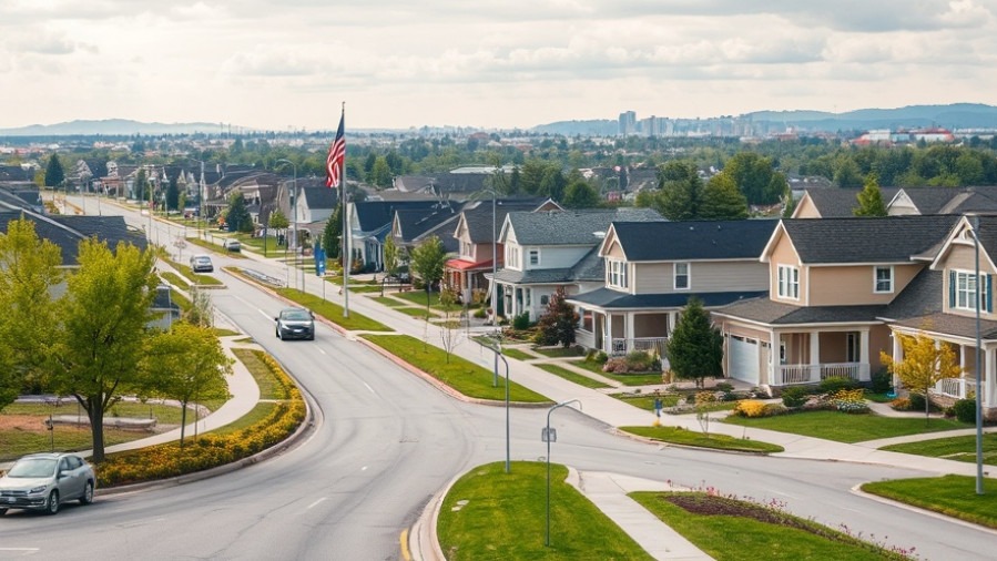 Suburban growth fueled by tech investments in a vibrant neighborhood.