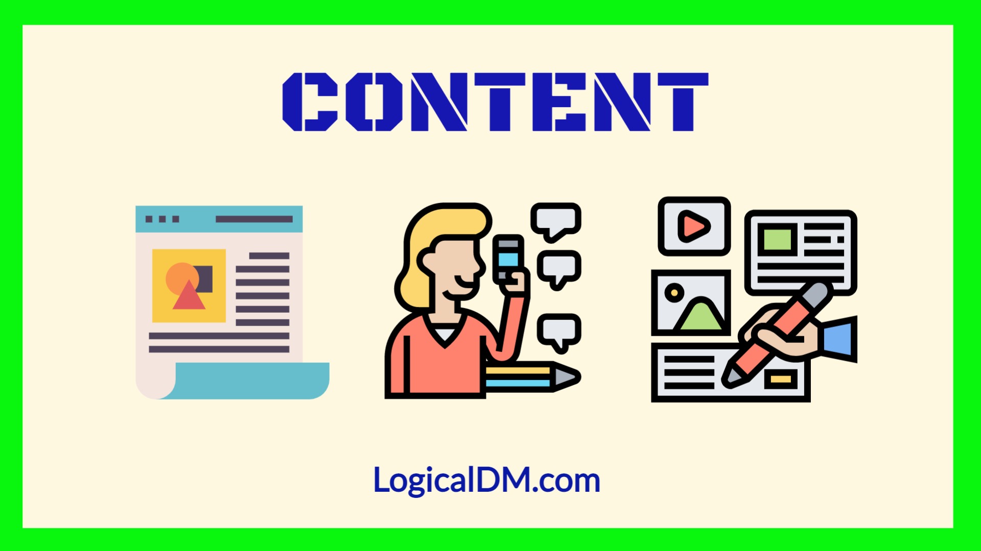 Content and icons