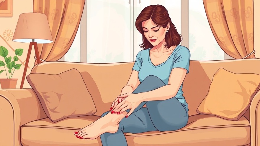 Middle-aged woman demonstrating ankle flexibility exercises for arthritis relief.