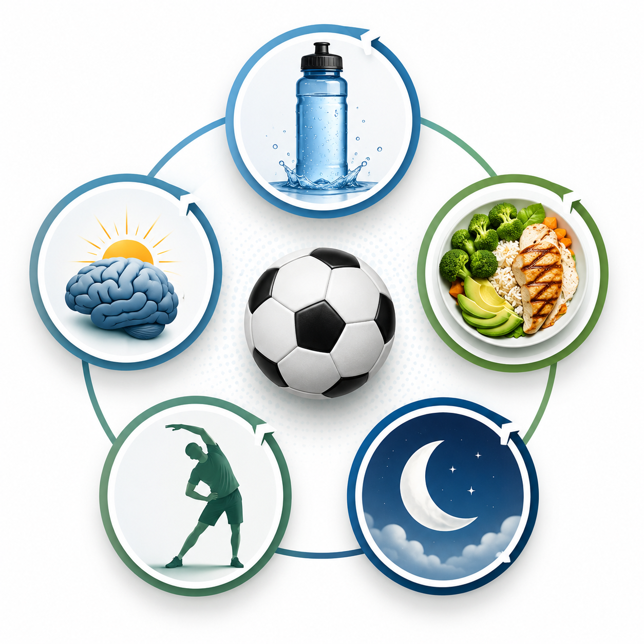 Soccer and wellness cycle infographic