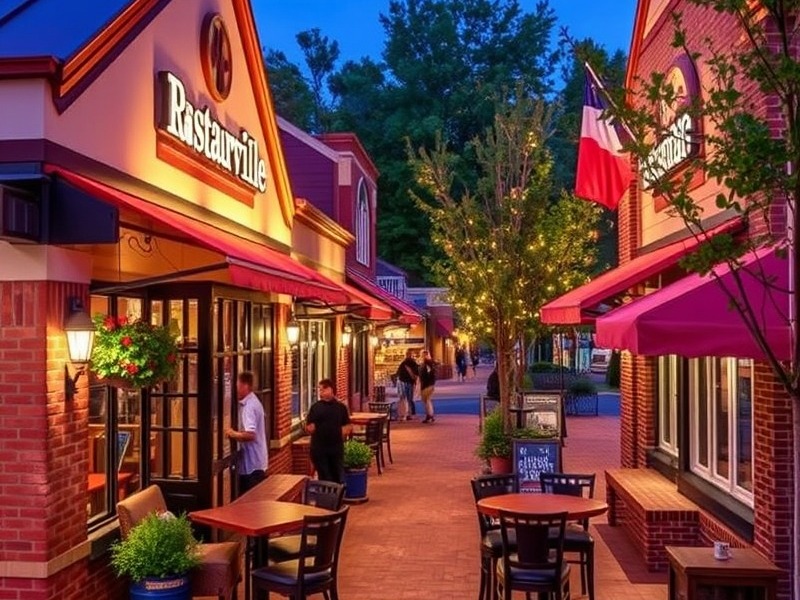 Discover vibrant Morrisville, NC restaurants and shops in a lively setting.