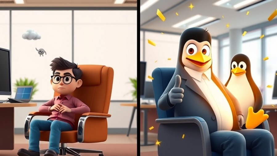 3D Pixar-style cartoon showing a nervous candidate's transformation in a tech interview.