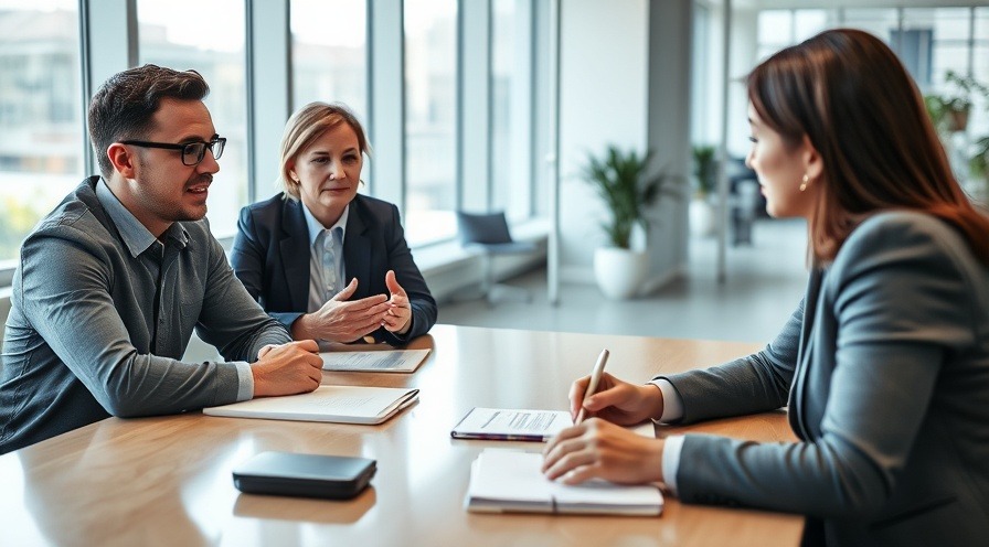 Photorealistic workplace with coworkers discussing at a conference table, showcasing collaboration.