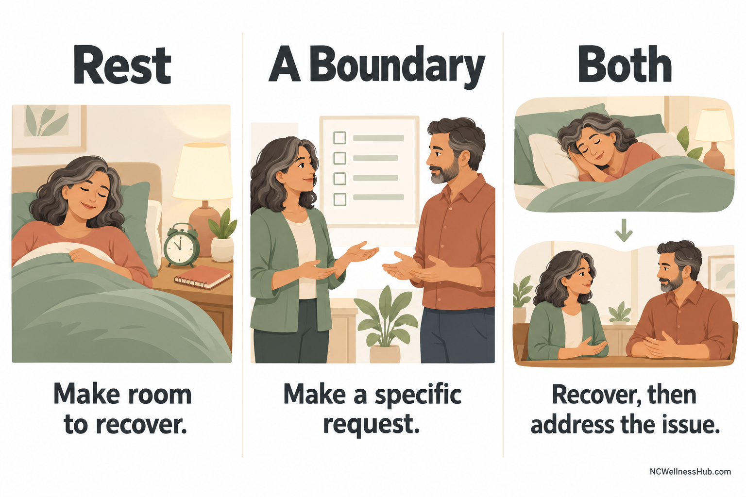 Rest boundaries and calm conversations