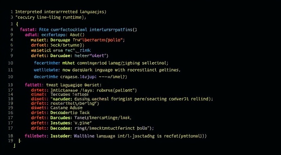 Interpreted languages execute code line-by-line at runtime, illustrating dynamic execution.