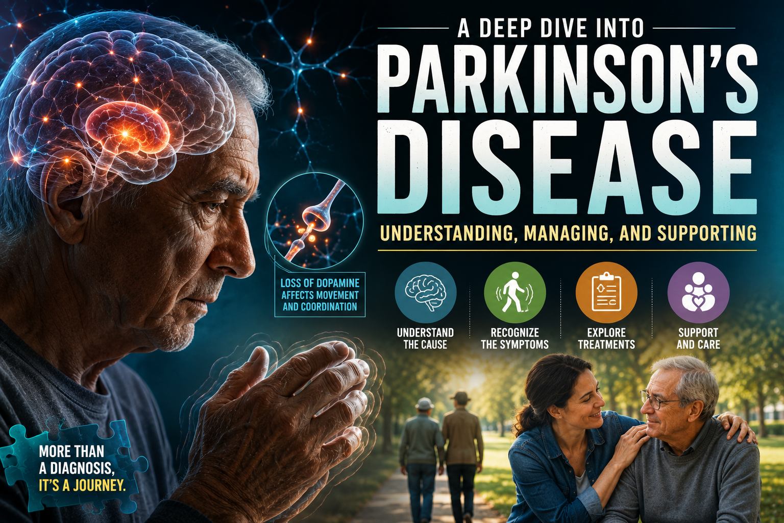 Parkinson disease understanding and support educational poster