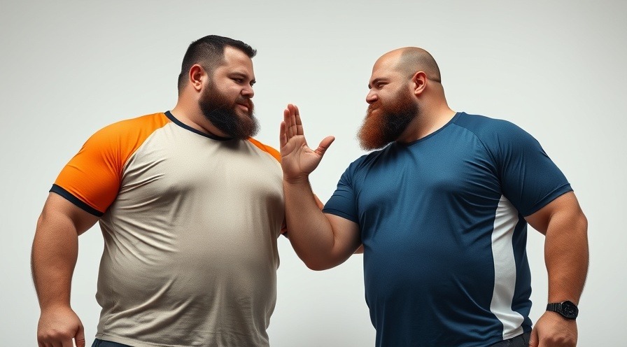Slap battles, featuring two large men 