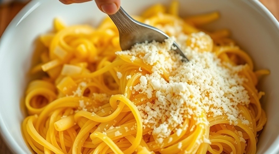 Vibrant close-up of spaghetti squash for a healthier lasagna, showcasing textures.