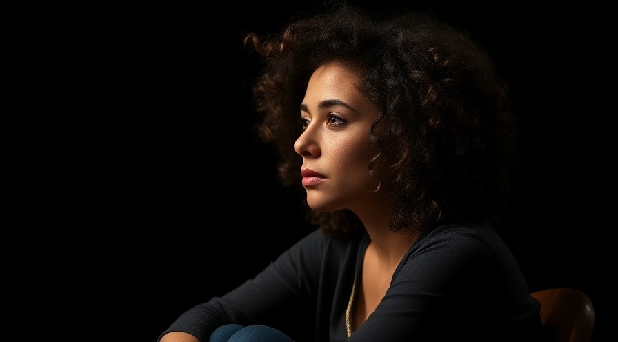 Thoughtful woman embodying positive self-talk and self-compassion techniques.