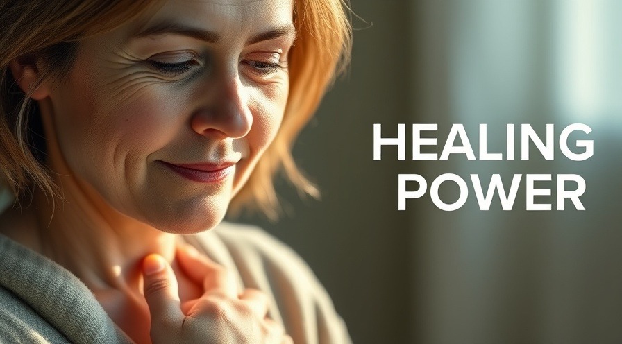 Thoughtful person with gentle expression, embodying healing power in calming blues.