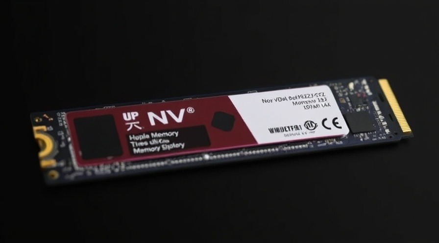 Close-up of NVMe (Non-Volatile Memory Express) SSD showcasing advanced storage technology.