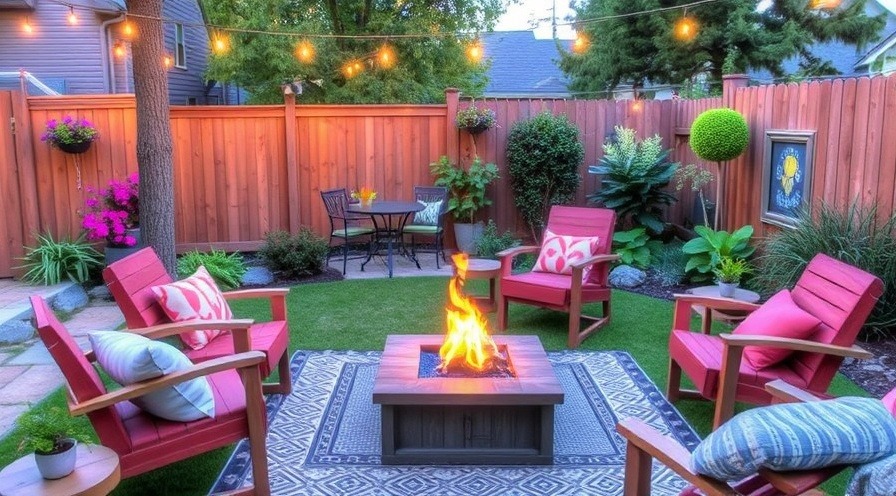 Backyard relaxation space for personal recharge and tranquility.