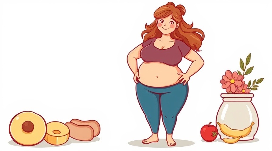 Illustration of a woman highlighting green tea benefits for natural weight loss.
