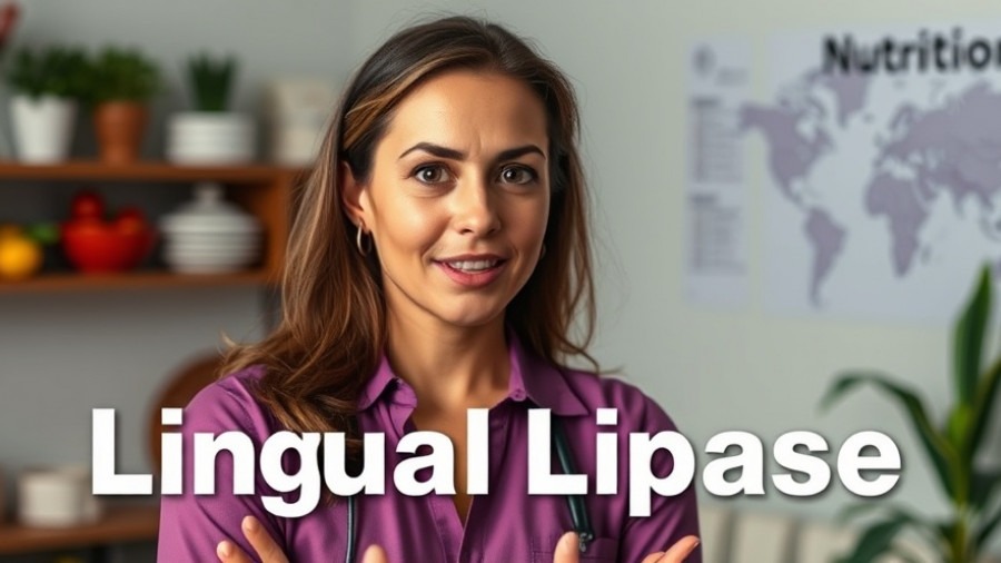 Confident female nutritionist explains fat digestion and digestive enzymes.