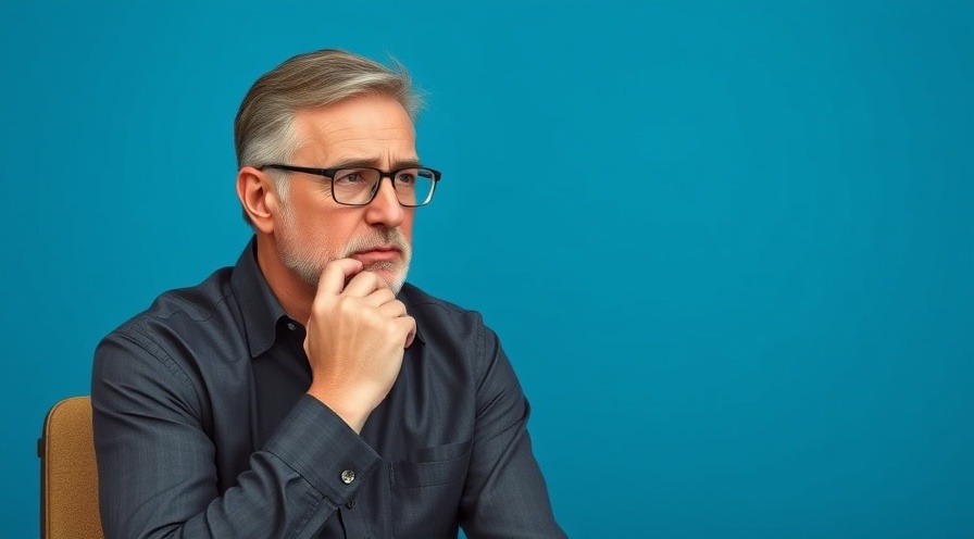 Middle-aged man in deep thought on health benefits of sunlight for cancer recovery.