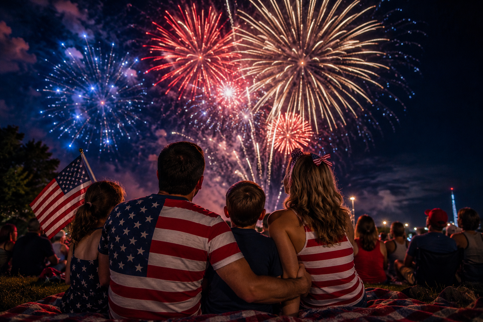 Raleigh NC Fireworks spectacle on July 4
