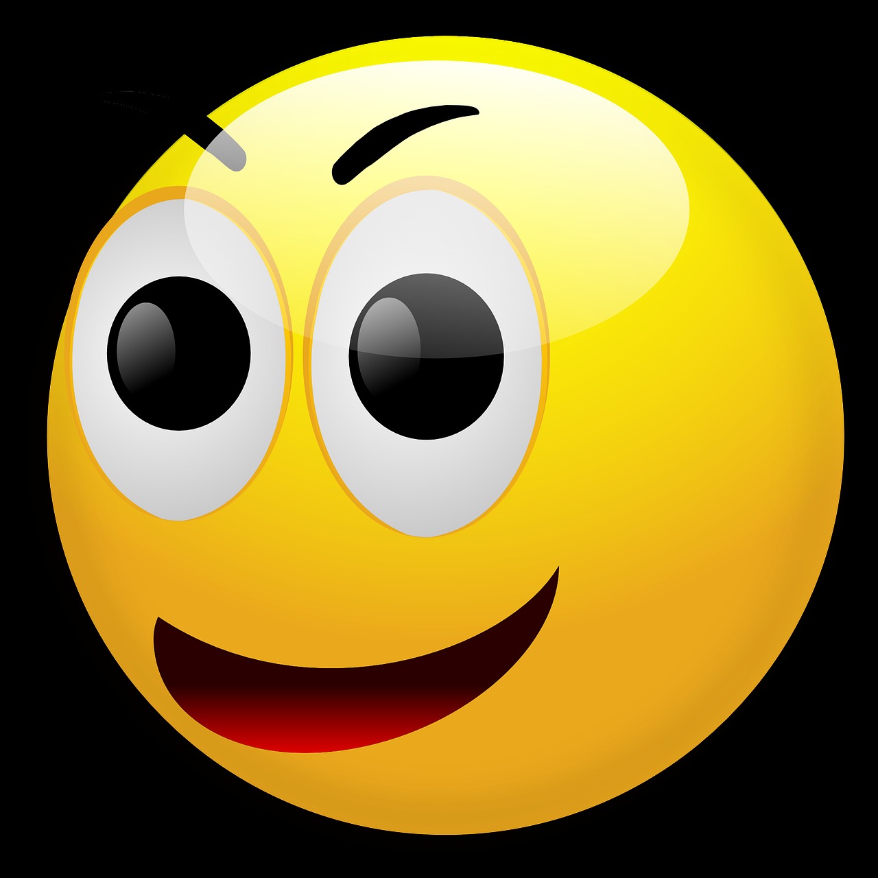 humorous yellow smiley icon