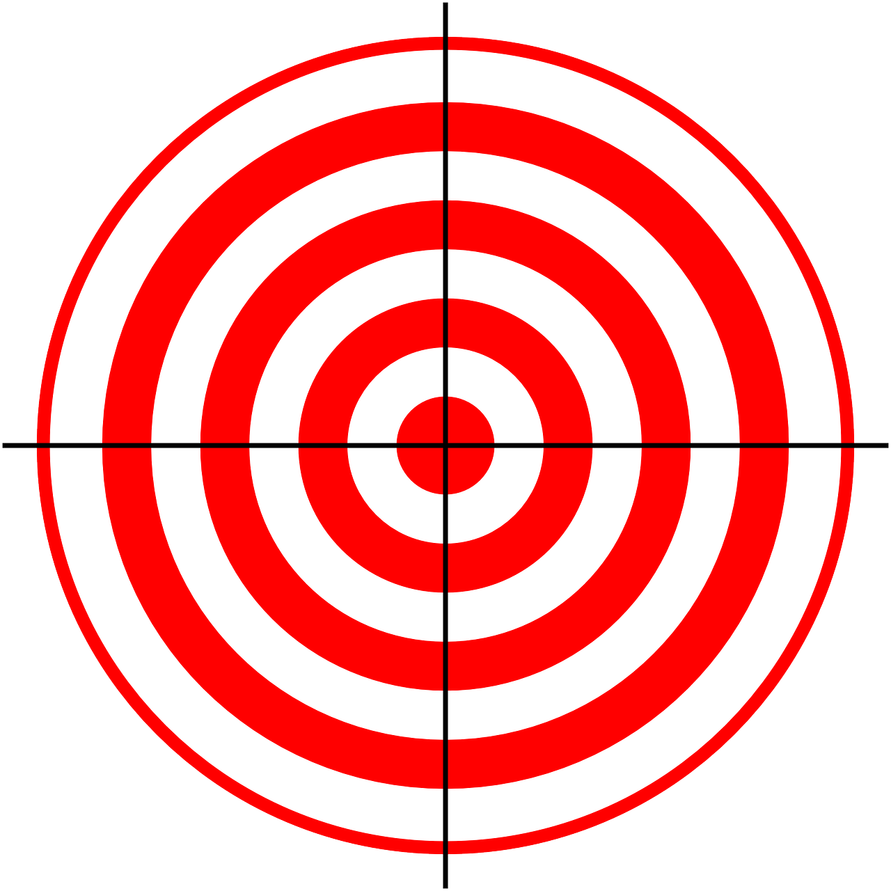 red and white target
