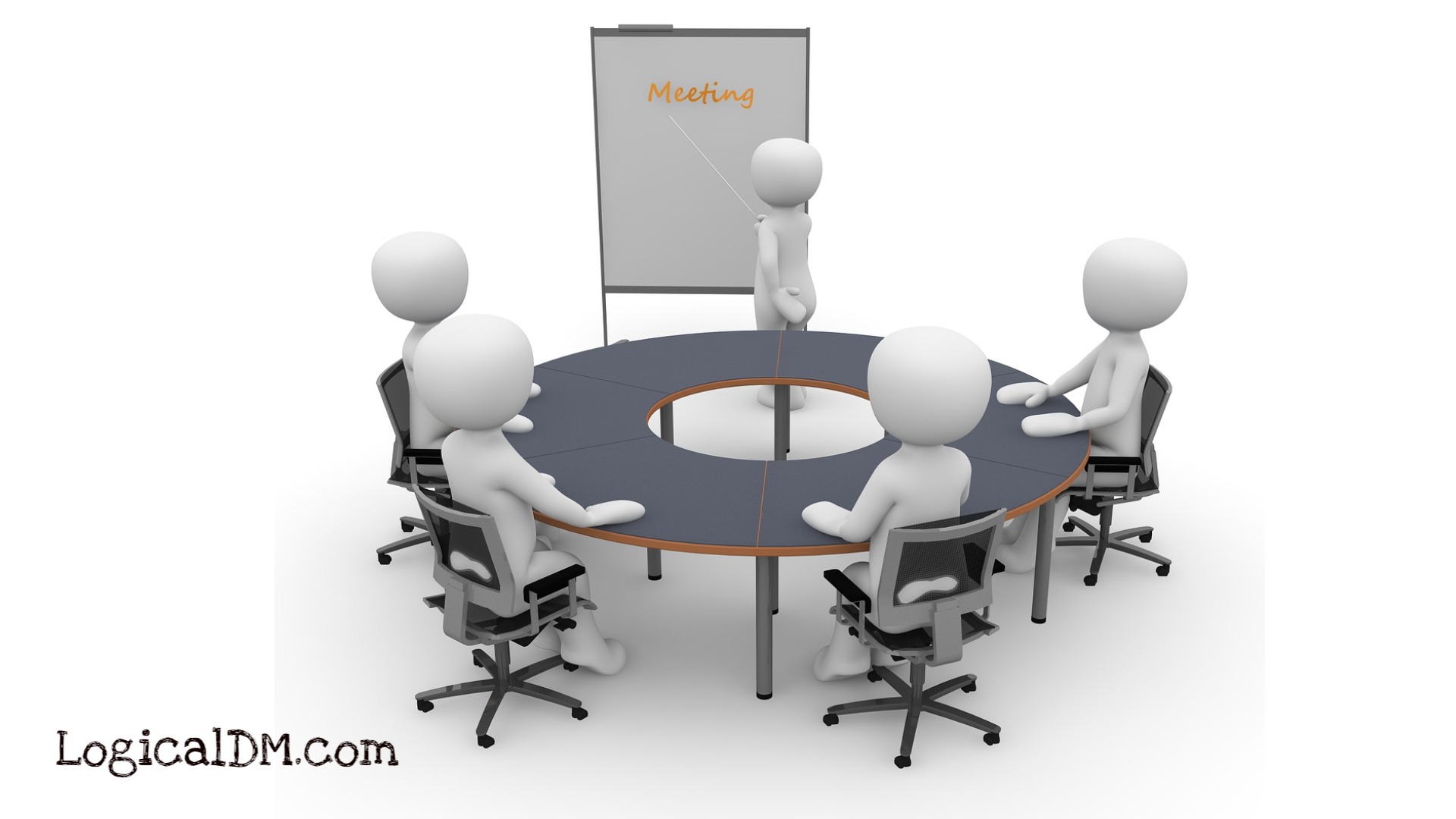 5 anonymous figures around conference table