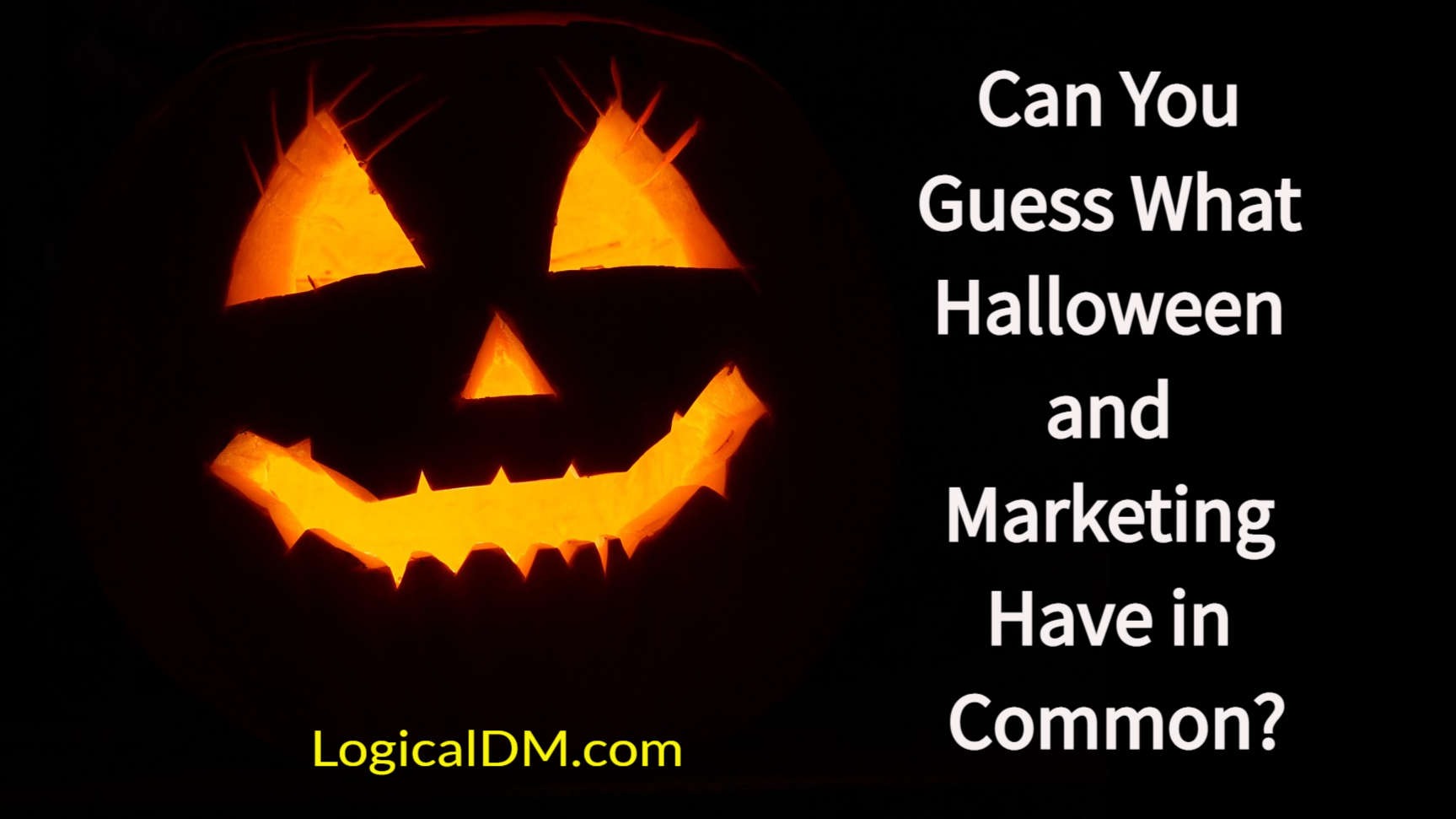Jack-o-lantern asking a question